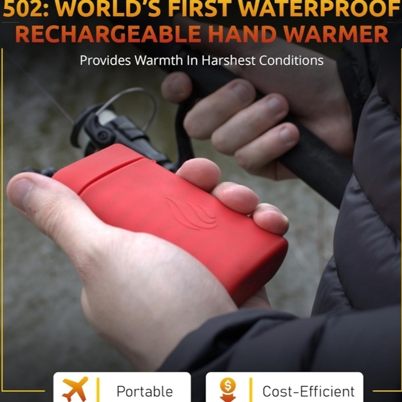 Rechargeable Hand Warmer - POWERPAW IP67 Rated Waterproof Portable Hand Warmers - Picture 1 of 9